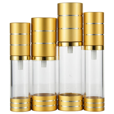 سعر جيد 25/32ملم قطرها مستديرة زجاجة مستحضرات التجميل بدون هواء 15ml 20ml 30ml 40ml 50ml الانترنت